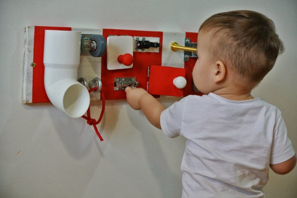 control panel busy board activity board for 1 year old wall mounted with the spring stopper and plastic tube toddler playing