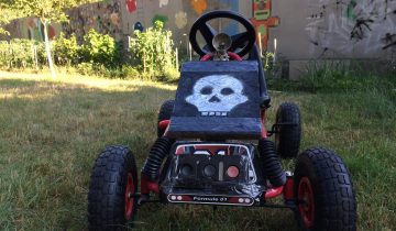 Badass Skull Stencil Decor For Custom Pedal Car