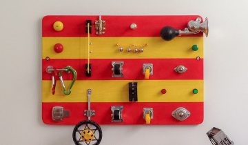 A Firetruck Busy Board for Brother and Sister