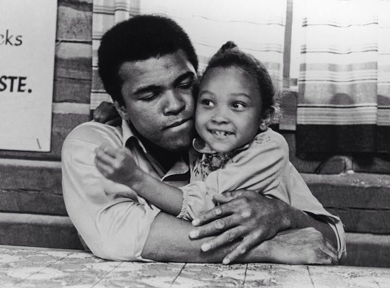 Mohammad Ali with his daughter - best quotes about children