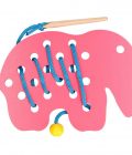 wooden elephant lacing toyfor babies and toddlers development early education toys
