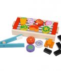 wooden BBQ toy set for babies and toddlers role play motor skills